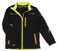 Černo-neonová softshellová bunda Engelbert Strauss