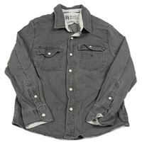 Tmavosivá rifľová košeľa