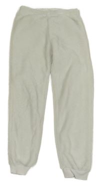 Bílé chlupaté pyžamové kalhoty H&M