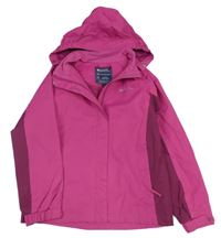 Fuchsiovo-vínová šusťáková jarní funkční bunda s kapucí Mountain Warehouse