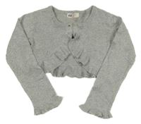 Šedé třpytivé propínací bolérko s volánikom H&M