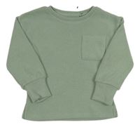 Zelený ľahký sveter s vreckom Primark