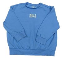 Modrá mikina s nápisom Urban