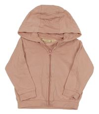 Svetloružová prepínaci mikina s kapucňou Lupilu