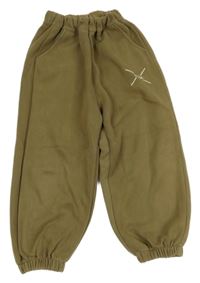 Hnedé tepláky s nápisom