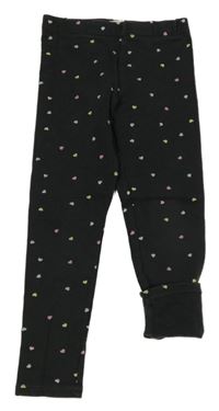 Tmavosivé legíny so srdiečkami H&M