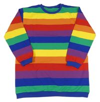 Barevná pruhovaná dlouhá mikina