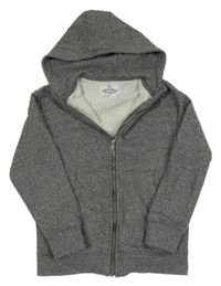 Sivá melírovaná prepínaci mikina s kapucňou M&S