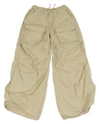 Béžové plátenné cargo nohavice H&M