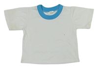 Biele tričko s modrým lemem