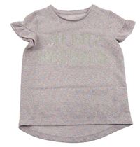 Lila-farebné trblietavé úpletové tričko s nápisom F&F