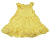 Žlté madeirové šaty s golierikom F&F