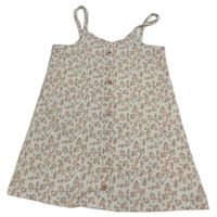 Biely blúzková ý top s kvietkami zn. Primark