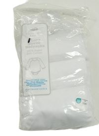 Nové - 3x Biele body s dlhým rukávom Primark