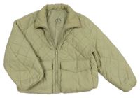 Béžová šusťáková prošívaná zateplená bunda Zara