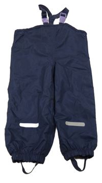 Tmavomodré šušťákové podšité na traké nohavice Pocopiano