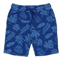 Safírové teplákové kraťasy s lístky Primark 