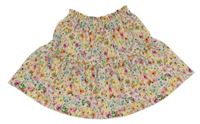 Farebná kvetovaná kolová sukňa Next