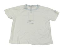 Nové - Bielo-svetlomodré tričko s nápisom Jacob Matthews