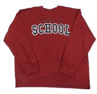 Vínová mikina s nápisom