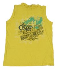 Žlté tielko s potlačou