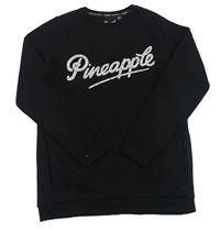 Čierna dlhá mikina s logem - Pineapple a kamienkami PRIMARK