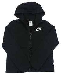 Černá propínací mikina s logem a kapucí Nike