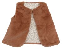 Staroružová kožušinová zateplená vesta St. Bernard