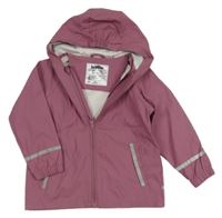 Staroružová nepromokavá bunda s kapucňou lupilu