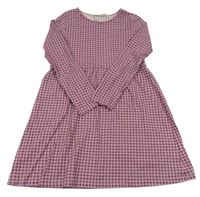 Fialovo-hnědé vzorované šaty H&M