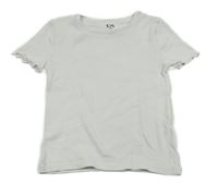 Bílé žebrované crop tričko C&A