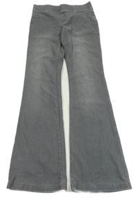 Sivé flare teplákové rifle H&M