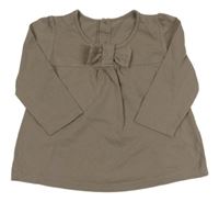 Hnědošedé triko s mašlí Matalan