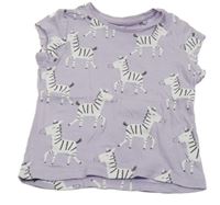 Svetlofialové tričko so zebrami C&A