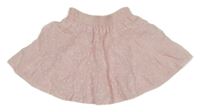 Svetloružová bodkovaná á sukňa