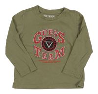 Khaki tričko s logom GUESS