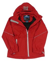 Červená šušťáková jarná funkčná bunda s kapucňou Trespass