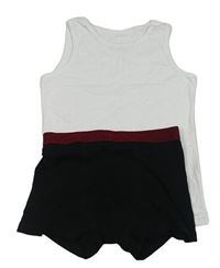 2set - Biely nátělník + čierne boxerky