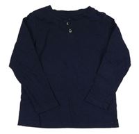 Tmavomodré tričko s gombíkmi zn. H&M