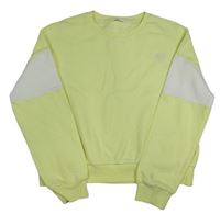 Žluto-bílá crop mikina s nápisem M&S