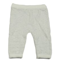 Smetanovo-svetlosivé pruhované pletené tepláky F&F