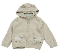 Béžový prepínaci sveter s ovcemi a kapucňou John Lewis