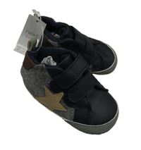 Nové - Tmavomodro-tmavošedé capáčky s hvězdou Next vel. 17