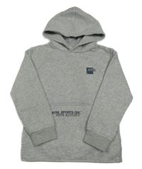 Sivá melírovaná mikina s nápisom a kapucňou H&M