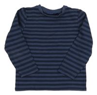 Tmavomodrá pruhovaná mikina Lupilu