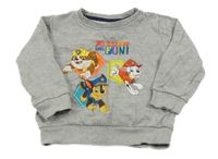 Sivá melírovaná mikina s Paw Patrol Nickelodeon