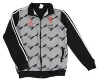 Černo-bílá vzorovaná fotbalová propínací mikina - Juventus Turín