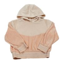 Svetloružová -ružová plyšová mikina s kapucňou Matalan