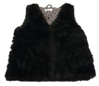 Černá kožešinová podšitá vesta H&M