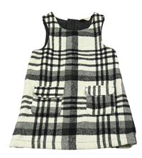 Svetlošedá -čierne kockované vlnené šaty F&F